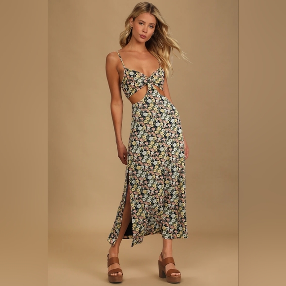 Robe Longue Flynn Skye Avec Motif Diamants Et Découpes - Taille L - Occasion Très Bon état - Prix D'origine 240$